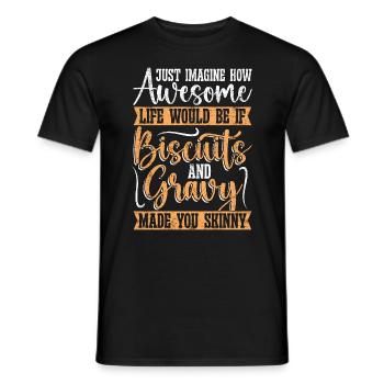 Biscuits et sauce Imaginez comment l’amateur de sauce - T-shirt homme - noir - Devant - AI Model Male 178 light (178cm)