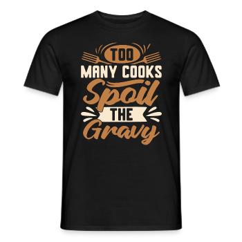 Biscuits Et Sauce Trop De Cuisiniers Amateur De Sauce - T-shirt homme - noir - Devant - AI Model Male 178 light (178cm)