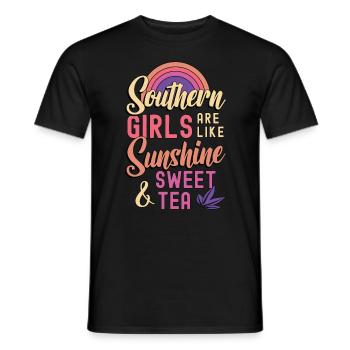 Les filles du sud du thé sucré sont comme des amateurs de thé au lait - T-shirt homme - noir - Devant - AI Model Male 178 light (178cm)