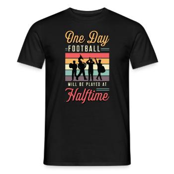 Drumline Un jour de football sera joué à la batterie - T-shirt homme - noir - Devant - AI Model Male 178 light (178cm)
