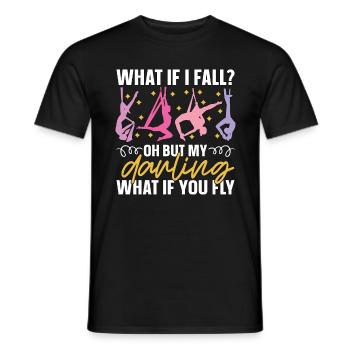 Acrobatie Aérienne Et Si Je Tombais Oh Mais Mes Sports Aériens - T-shirt homme - noir - Devant - AI Model Male 178 light (178cm)