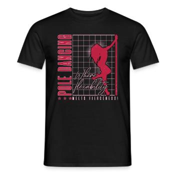 La pole dance où la flexibilité rencontre la gymnastique - T-shirt homme - noir - Devant - AI Model Male 178 light (178cm)