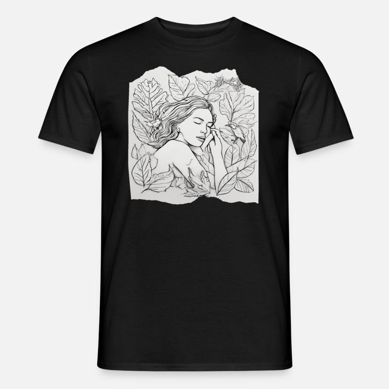 schlummernde junge Frau - Männer T-Shirt - undefined