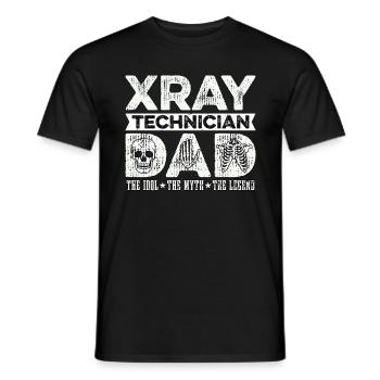 Xray Technician Dad The Idol Radiologist Xray Tech - Men's T-Shirt - black - Front - AI Model Male 178 light (178cm)