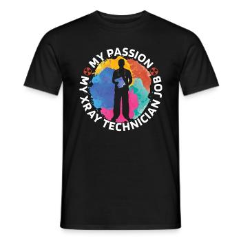 Xray Technician My Passion My Xray Radiographer - Men's T-Shirt - black - Front - AI Model Male 178 light (178cm)