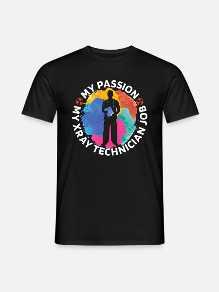 Técnico de rayos X Mi pasión Mi radiólogo de rayos X - Camiseta hombre - negro