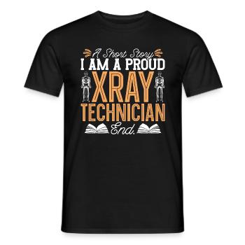 Xray Technician A Short Story I Am Radiology Tech - Men's T-Shirt - black - Front - AI Model Male 178 light (178cm)