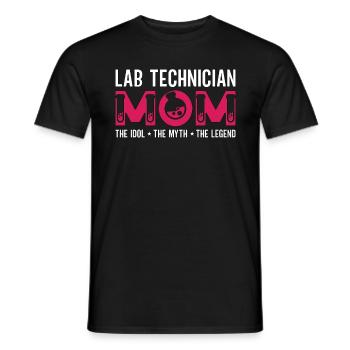 Lab Technician Mom The Idol The Myth Researcher - Men's T-Shirt - black - Front - AI Model Male 178 light (178cm)
