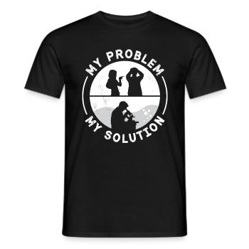 Lab Technician My Problem My Pictogram Dad Mom - Männer T-Shirt - Schwarz - Vorne - AI Model Male 178 light (178cm)