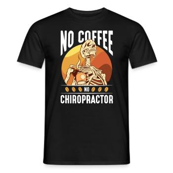 Chiropraticien Pas de café Pas d’ostéopathe Amateur de café - T-shirt homme - noir - Devant - AI Model Male 178 light (178cm)