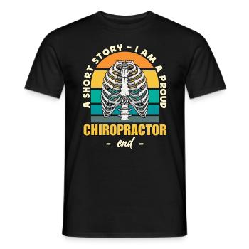 Chiropractor A Short Story I Am Orthopedist Chiro - Men's T-Shirt - black - Front - AI Model Male 178 light (178cm)