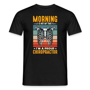 Chiropraticien Le matin n’est pas mon heure Chiropratique - T-shirt homme - noir - Devant - AI Model Male 178 light (178cm)