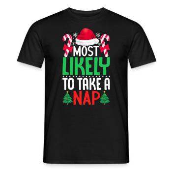 Am ehesten machen Sie ein Nickerchen Familien-Matching - Männer T-Shirt - Schwarz - Vorne - AI Model Male 178 light (178cm)