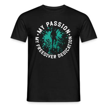 Freediving My Passion My Freediver Apnea Diving - Männer T-Shirt - Schwarz - Vorne - AI Model Male 178 light (178cm)