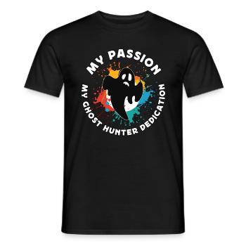 Chasseur de fantômes Ma passion Mon enquêteur paranormal - T-shirt homme - noir - Devant - AI Model Male 178 light (178cm)