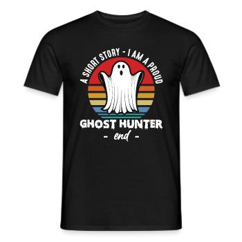 Chasseur de fantômes Une histoire courte Je suis chasseur paranormal - T-shirt homme - noir - Devant - AI Model Male 178 light (178cm)