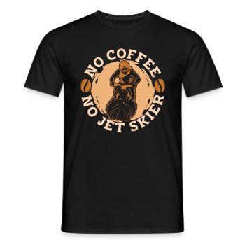 Jet Skier No Coffee No Jet Skier Coffee Lover - Men's T-Shirt - black - Front - AI Model Male 178 light (178cm)