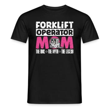 Forklift Operator Mom The Idol The Forklift Truck - Men's T-Shirt - black - Front - AI Model Male 178 light (178cm)