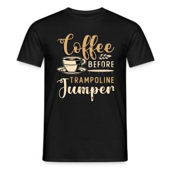 Trampoline Jumper Coffee Trampolining Coffee Lover - T-shirt homme - noir - Devant - AI Model Male 178 light (178cm)