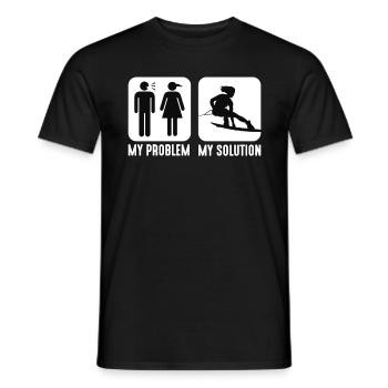 Wakeboarder Mon problème Mon pictogramme Maman Wakeboard - T-shirt homme - noir - Devant - AI Model Male 178 light (178cm)