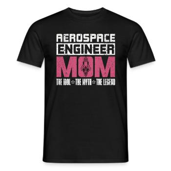Aerospace Engineer Mom The Idol The Myth Aviation - Männer T-Shirt - Schwarz - Vorne - AI Model Male 178 light (178cm)