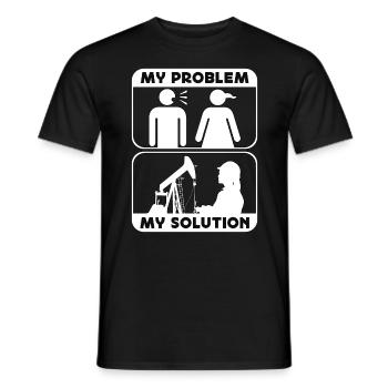 Oil Rig Worker My Problem My Pictogram Mom Dad - Men's T-Shirt - black - Front - AI Model Male 178 light (178cm)