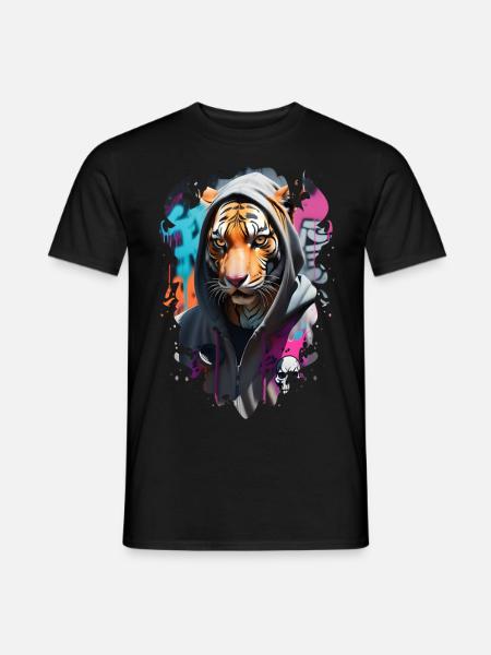 Tigerstraße 2 - Männer T-Shirt - Schwarz