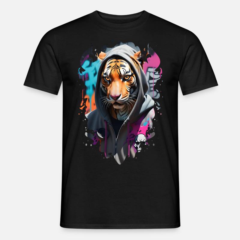 Tigerstraße 2 - Männer T-Shirt - Schwarz