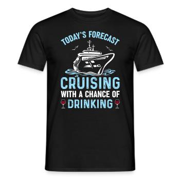 Funny Cruise Lovers Boat Trip Travel Summer Beach - Men's T-Shirt - black - Front - AI Model Male 178 light (178cm)