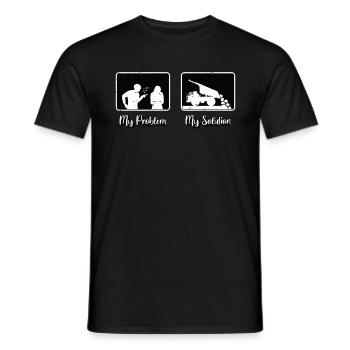 Mining Trucker My Problem My Pictogram Mom Trucker - Männer T-Shirt - Schwarz - Vorne - AI Model Male 178 light (178cm)