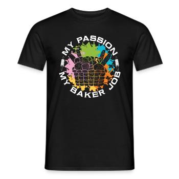 Baker My Passion My Baker Job Pastry Chef Bakers - Men's T-Shirt - black - Front - AI Model Male 178 light (178cm)
