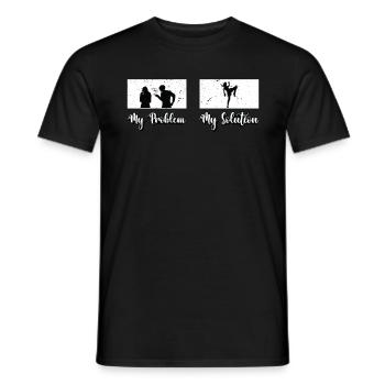 Muay Thai Fighter My Problem My Pictogram Mom Dad - Männer T-Shirt - Schwarz - Vorne - AI Model Male 178 light (178cm)
