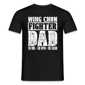 Wing Chun Fighter Dad The Idol The Martial Artist - Men's T-Shirt - black - Front - AI Model Male 178 light (178cm)