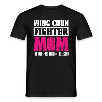 Wing Chun Fighter Mom The Idol Chinese Martial Art - Men's T-Shirt - black - Front - AI Model Male 178 light (178cm)