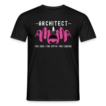 Architecte Maman L’idole Le mythe Le dessinateur - T-shirt homme - noir - Devant - AI Model Male 178 light (178cm)
