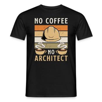 Architect No Coffee No Architecture Coffee Lover - Men's T-Shirt - black - Front - AI Model Male 178 light (178cm)