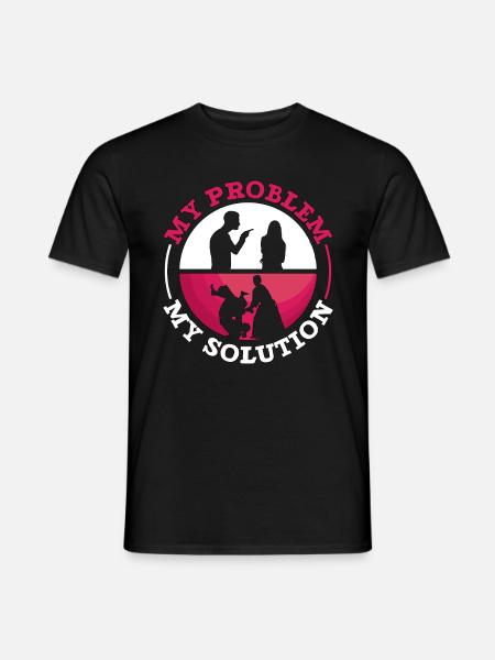 Combattant d’Aïkido Mon problème Mon pictogramme Maman Karaté - T-shirt homme - noir