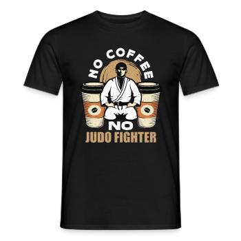 Judo Fighter Pas de Café Pas d’Art Martial Amateur de café - T-shirt homme - noir - Devant - AI Model Male 178 light (178cm)