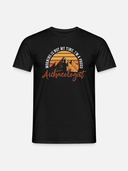 Archéologue Le matin n’est pas mon heure Archéologie - T-shirt homme - noir