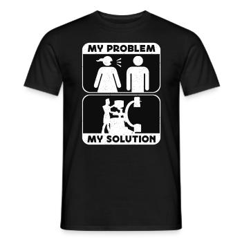 Radiologue Mon problème Mon pictogramme Papa Rad Tech - T-shirt homme - noir - Devant - AI Model Male 178 light (178cm)