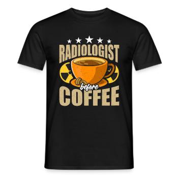 Radiologue avant le café Rad Tech Amateur de café - T-shirt homme - noir - Devant - AI Model Male 178 light (178cm)