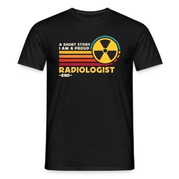 Radiologue Une petite histoire Je suis fier d’être un technicien en radiologie - T-shirt homme - noir - Devant - AI Model Male 178 light (178cm)