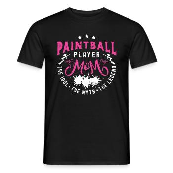 Paintball Player Mom The Idol The Paintball Lover - Männer T-Shirt - Schwarz - Vorne - AI Model Male 178 light (178cm)