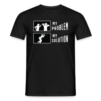 Paintball Player My Problem My Pictogram Dad Mom - Men's T-Shirt - black - Front - AI Model Male 178 light (178cm)