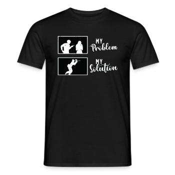 Paintball Player My Problem My Pictogram Mom Dad - Men's T-Shirt - black - Front - AI Model Male 178 light (178cm)