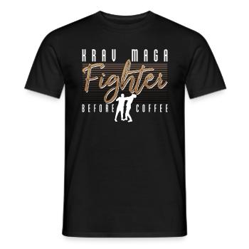 Krav Maga Fighter Before Combat Sport Coffee Lover - Männer T-Shirt - Schwarz - Vorne - AI Model Male 178 light (178cm)
