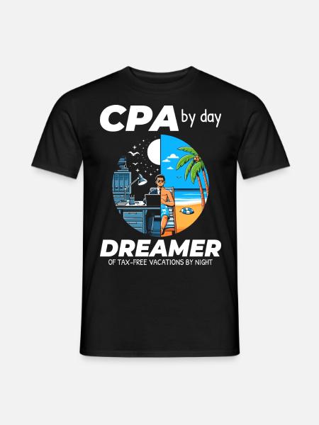 CPA Daydreams: Balancing Work and Bliss in Split - Men's T-Shirt - black