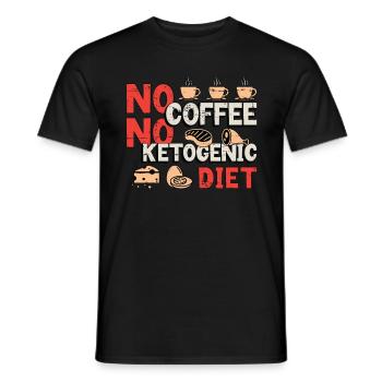 Amoureux du régime cétogène Pas de café Amateur de café céto - T-shirt homme - noir - Devant - AI Model Male 178 light (178cm)