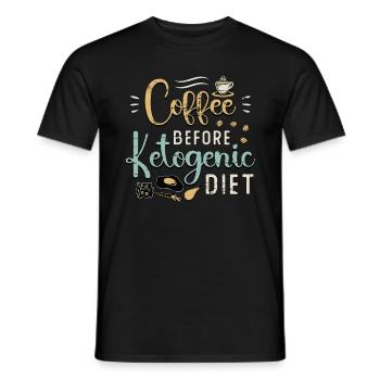 Ketogenic Diet Lover Coffee Ketosis Coffee Lover - Männer T-Shirt - Schwarz - Vorne - AI Model Male 178 light (178cm)