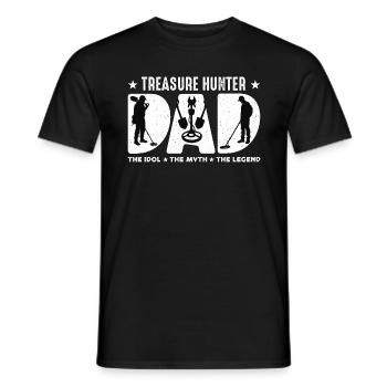 Treasure Hunter Dad The Idol The Metal Detector - Men's T-Shirt - black - Front - AI Model Male 178 light (178cm)
